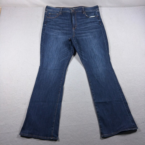 American Eagle Outfitters Denim - American Eagle Skinny Kick Jeans Women 20 Hi Rise Slim Fit Dark Blue Casual